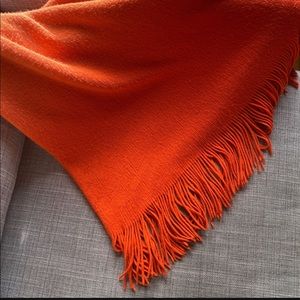 Orange west elm throw